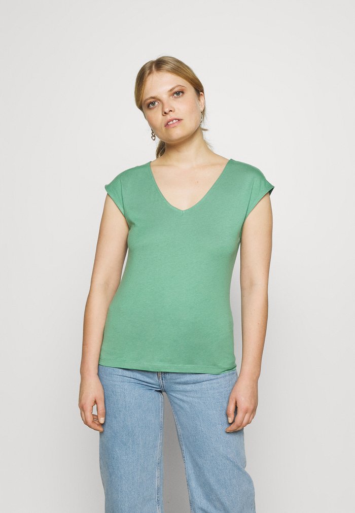 T Chemises Anna Field BASIC Vert Femme | NJG-7723622